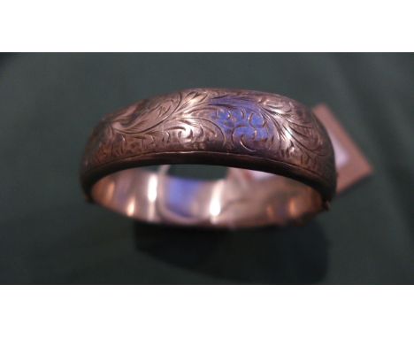 A flat hollow silver bangle (28gms) - Chester 1951