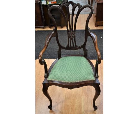 A 19th Century mahogany Chippendale style elbow chair
