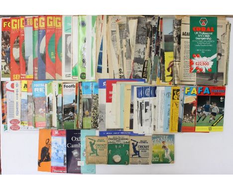 Football Memorabilia: A collection of assorted football memorabila to include handbooks etc; together with other sporting mem