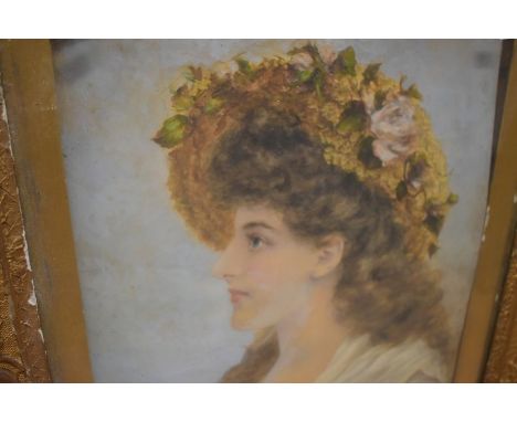 Alice Ann Renshaw (fl 1850-1890) portrait of a young lady, signed watercolour