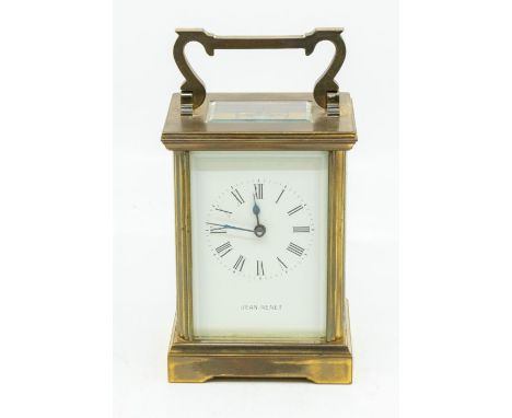 A Jean Renet carriage clock with key
