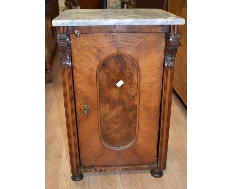 Edwardian envelope mahogany card table on tapered legs, Victorian mahogany piano stool, 1930s cake stand and Victorian bedsid