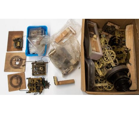 Spares; a box of 8 cuckoo clock movements and springs AF