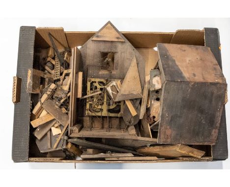 Two Victorian cuckoo clock and spares AF