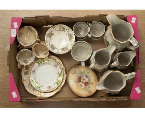 A set of four Victorian Davenport "Ivy Wreaths" pattern no: 1224 graduating octagonal earthenware jugs with further three var