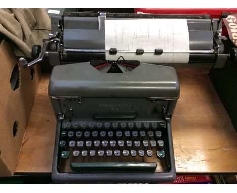 1950s Imperial typewriter with cover