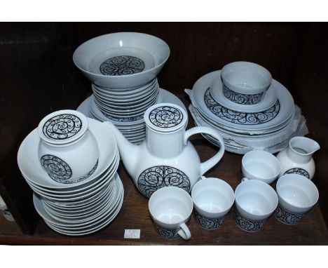 SECTION 44 - A fifty four piece Noritake Esperanza coffee and dinner service including coffee pot, cups and plates etc.