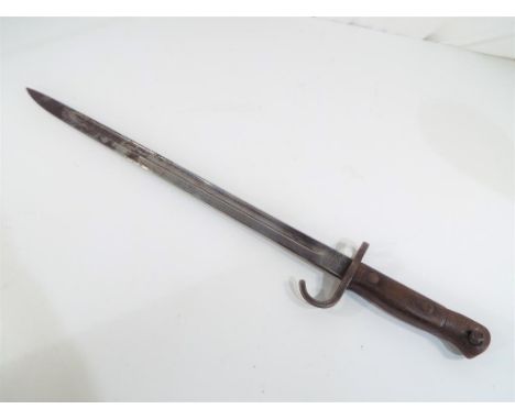 British Pattern 1907, 1909 Dated, Bayonet With Hooked Quillon by Sanderson. It is stamped on the blade at the ricasso on one 