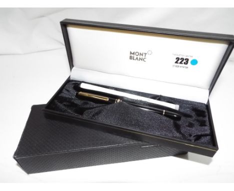 A Montblanc Meisterstuck Pix roller ball pen unused in original box and outer packing, with sales documents and refill - Esti