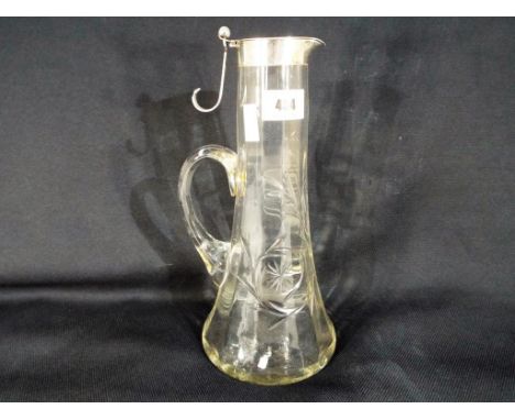 A hallmarked silver and glass decanter. Estimate £30 - £50