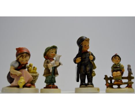 4 VARIOUS HUMMEL FIGURINE ORNAMENTS     