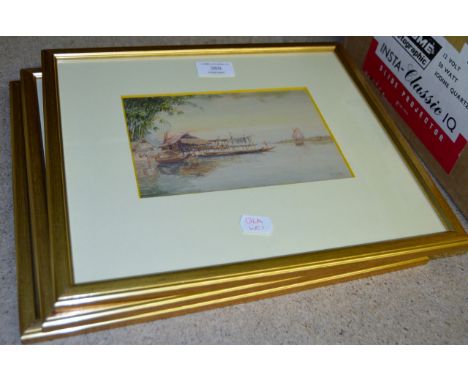 3 SMALL FRAMED WATER COLOURS SIGNED M. THLA     