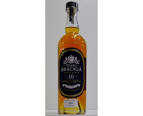 ROYAL BRACKLA CAWDOR ESTATE 16 YEARS OLD HIGHLAND SINGLE MALT SCOTCH WHISKY - 750ML, 40% VOL     