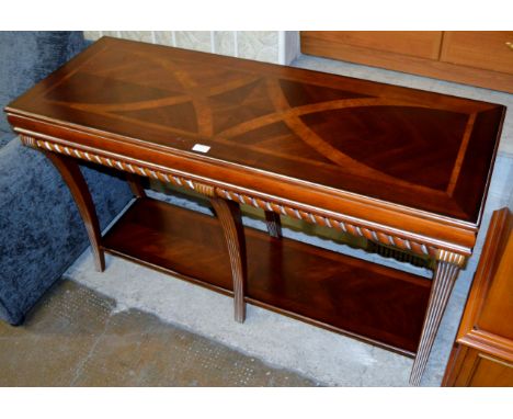 MODERN MAHOGANY CONSOLE TABLE     