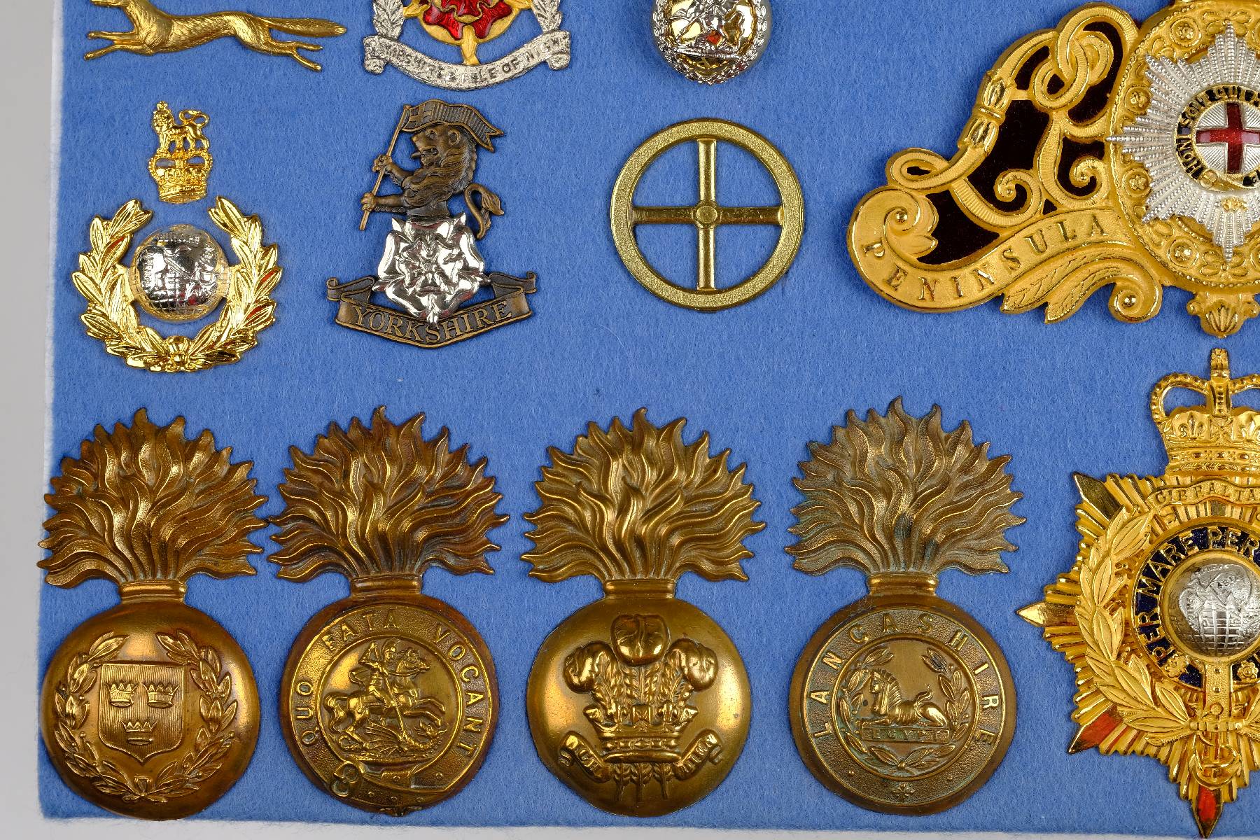 *British Badges. Mixed collection of regimental badges, including The ...