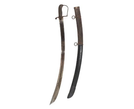 *Sabre. Officer's 1796 Light Cavalry Sabre,  the 83cm steel blade with stirrup hilt and langets, wire-bound fish skin grip, 9