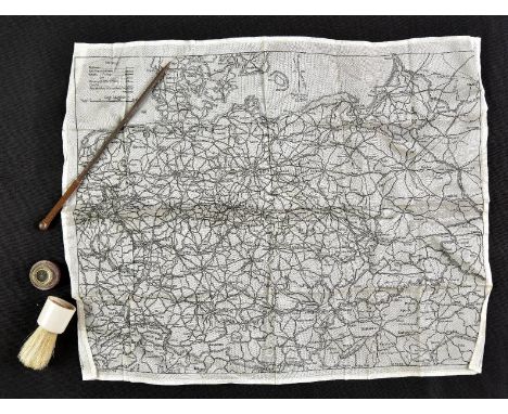 *SOE. WWII RAF / SOE silk escape map of Germany,  together with related items including a SOE Commando clandestine dagger in 