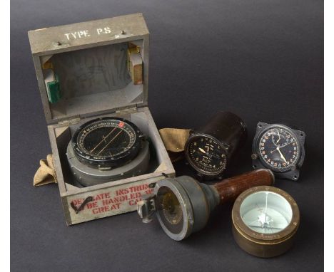 *RAF Compass. WWII Air Ministry hand compass Type 06,  standard grey finish stamped with Air Ministry markings, No.15801.D. 6