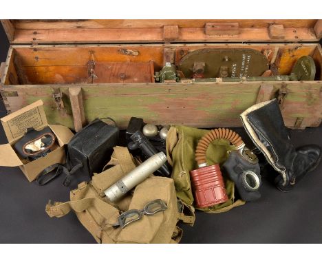 *Miscellaneous Military. A collection of military items,  including WWII Mine Detector with stores reference plate stamped 'D