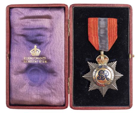 *The Imperial Service Order, Imperial Service Order, G.V.R., silver, gold and enamel, hallmarks for Elkington, Birmingham 192