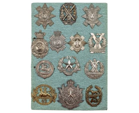 *Scottish Badges. Mixed collection of Victorian and later Scottish regimental badges,  including Scottish Rifles (Cameronians