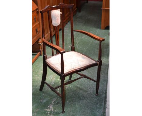 An Art Nouveau elbow chair