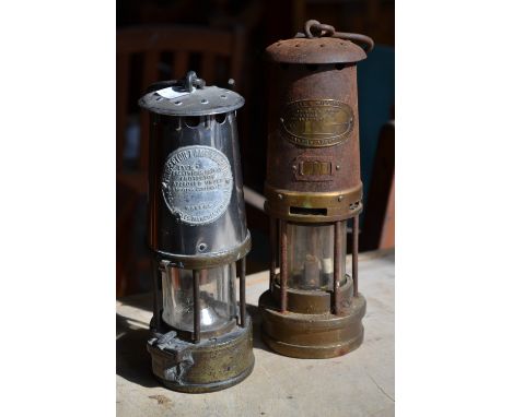 An Eccles type 6 colliery/miner,s lamp; another, Thomas and Williams (2)