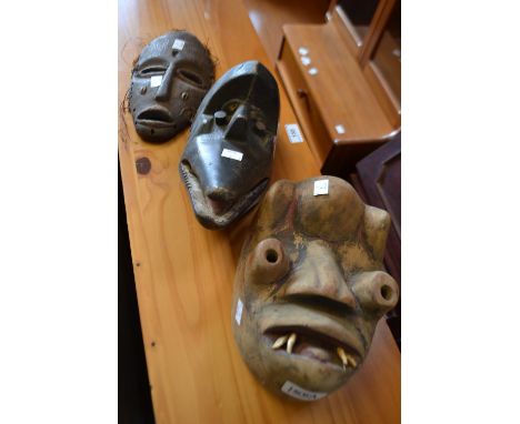 Tribal Art - a Burundi mask; a Mali mask; another (3)
