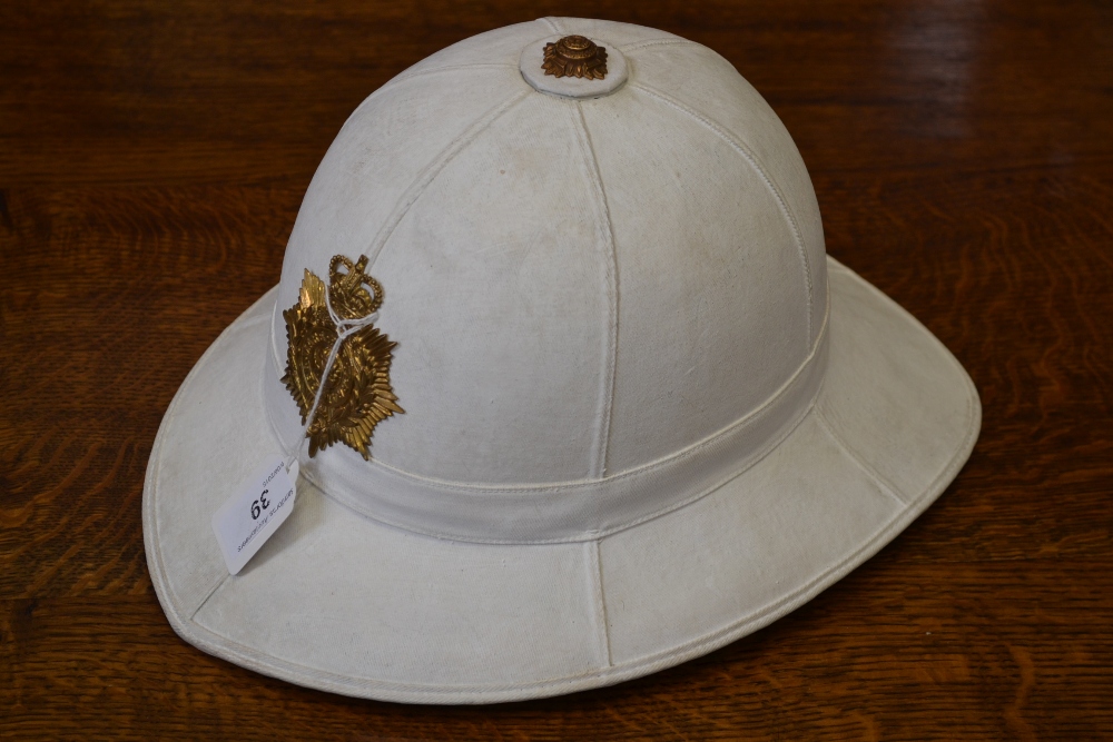 A Royal Marines Gibraltar pith helmet