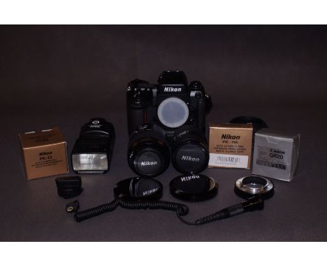 Camera equipment - Nikon AF105mm f2-8 micro - Nikon SB28 flashgun - Nikon Af 24-50mm F3-3-4-5D - Nikon F5 body