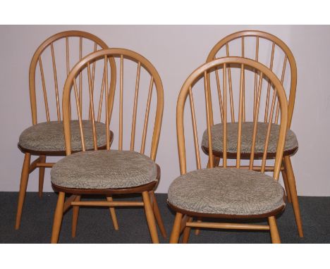 Blond Ercol 4x stick back chairs - in excellent condition