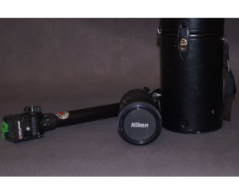 Nikon camera lens - AF zoom-Nikkor ED 80-200mm f/2.8D. Together with a Cullmann extending tripod