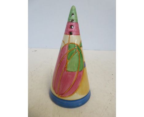 Clarice Cliff Fantasque Bizarre Sugar Shaker 14cm Tall