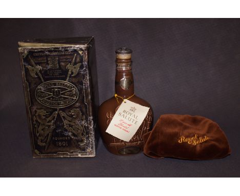 Chivas regal royal salute, 21 year old blended scotch whiskey in cloth, bag &amp; carton. 70cl 40%vol(Brown flagon)