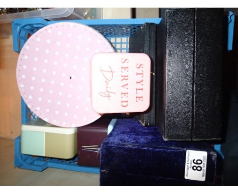 Collection of fashion watches with watch and vintage jewellery boxes 