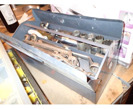 Tool box of open and ring spanners 