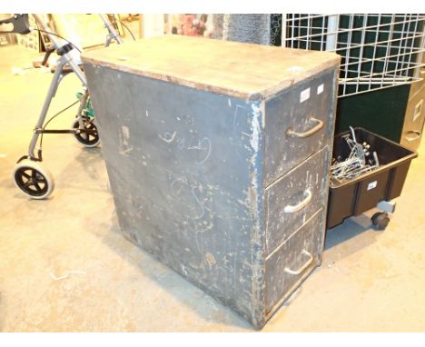 Three drawer unit with tools 