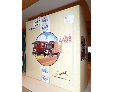 Boxed Corgi 1:50 scale LMS set AEC Cabover and Thorneycroft Van Corgi code 97754 