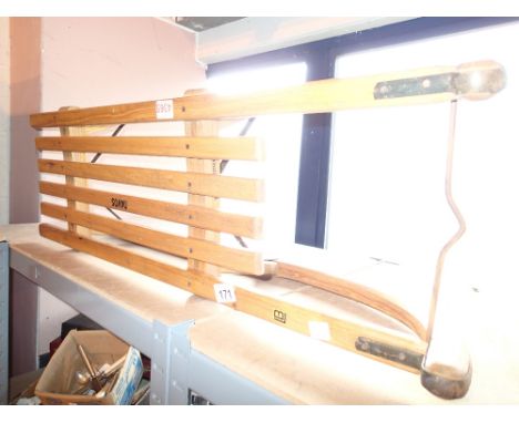 Vintage sledge with metal runners&nbsp;L: 90 cm