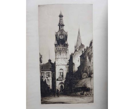 BRITISH SCHOOL,CLOCK TOWERetching, signed indistinctly47cm x 25cmUnframed