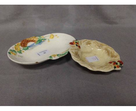 CLARICE CLIFF 'CELTIC HARVEST' PATTERN PIN DISHalong with a further Clarice Cliff bowl