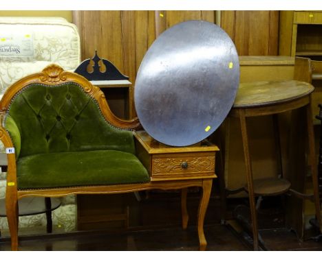 Vintage telephone table and two occasional tables