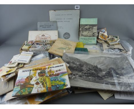 Mixed quantity of vintage stamps, first day covers, ephemera, cigarette and tea cards etc