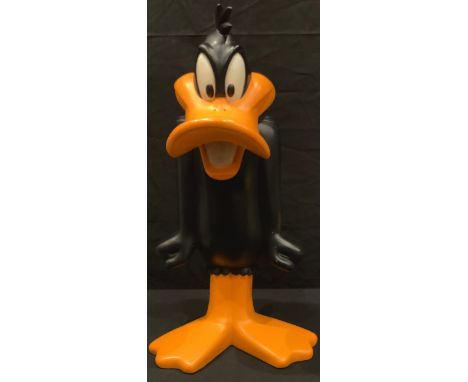 A Warner Brothers Studio resin model of Space Jam Daffy Duck, 57cm, original paper labels to base 