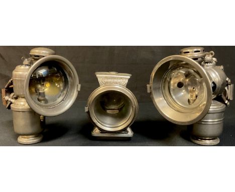 An early 20th century Powell &amp; Hammer bicycle lamp; others, Lucas, Bemo (3) 