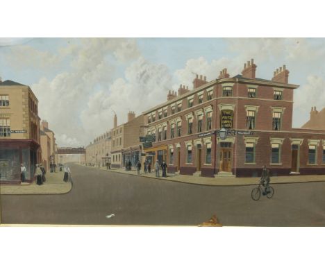 Albert Goodwin (1845-1932) The Poets Corner, Kirk White Street and Willersley Street, signed with initials, oil on canvas, 59