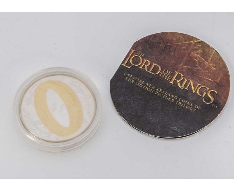 A 2003 New Zealand 'Lord of the Rings' Silver Proof £1, in casule with certificate