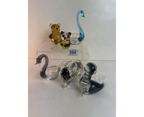 A Murano dog &amp; a quantity of Chinese / Japanese art glass. 