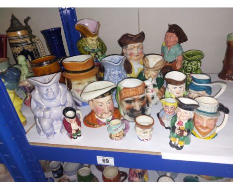 A quantity of Toby jugs including Sylvac 