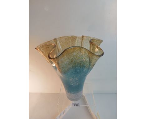 A very large handkerchief vase possibly Monart 